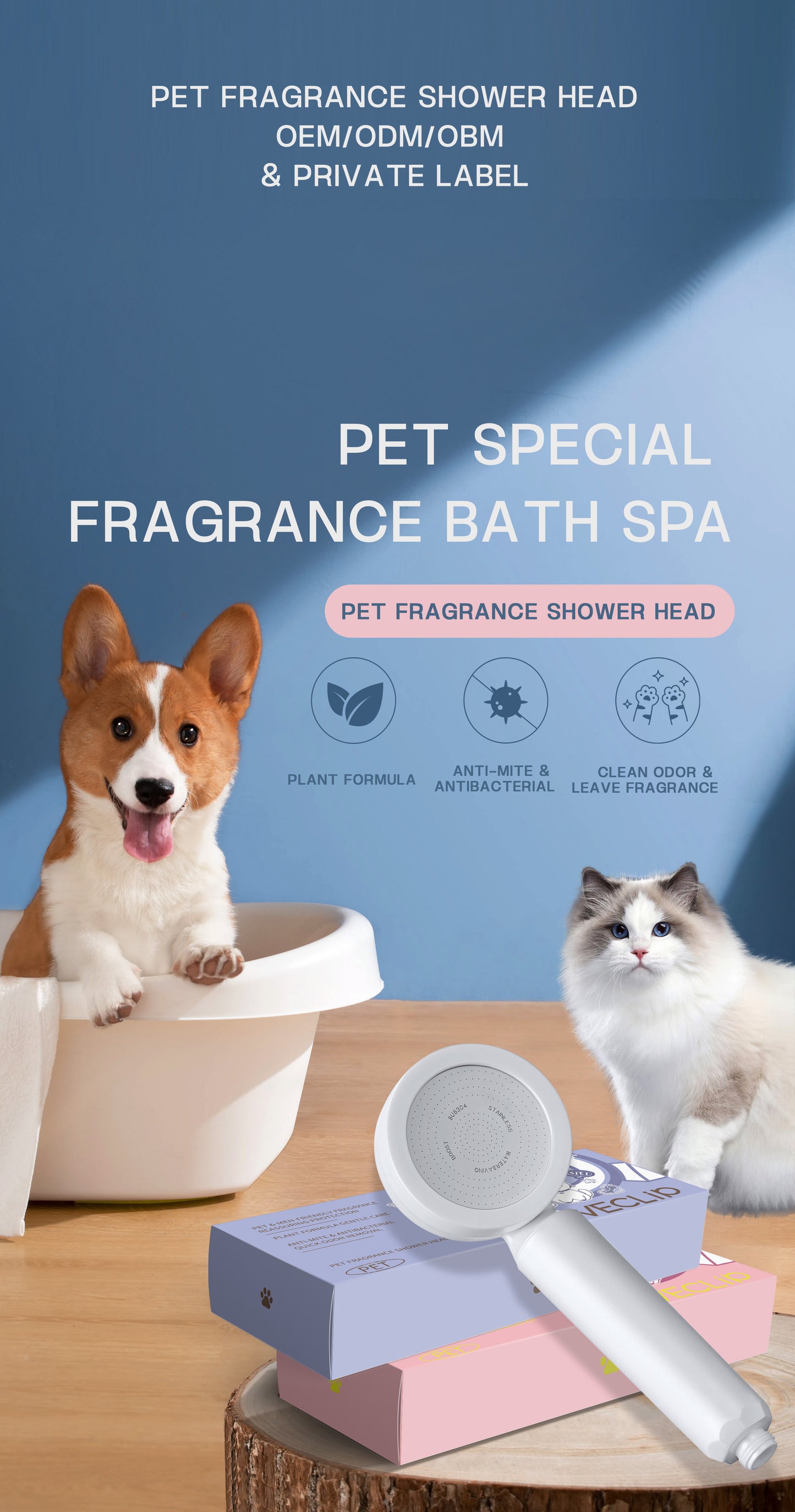 Loveclip Generation 2.0 Fragrance Showerhead For PETS OEM&ODM ONLY! (MOQ 100pcs)