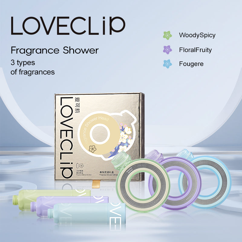 Loveclip Innovative Fragrance Shower Head Set (1* Space Ring Shower Head and 3* Different Fragrance )