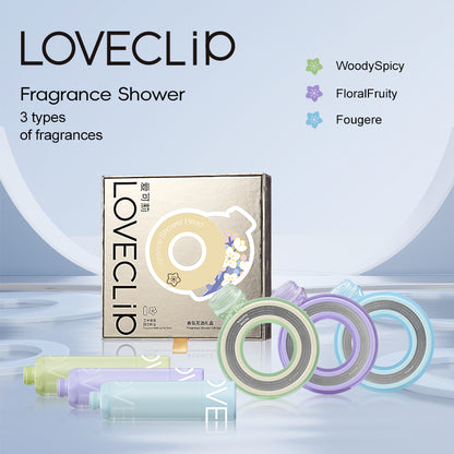 Loveclip Innovative Fragrance Shower Head Set (1* Space Ring Shower Head and 3* Different Fragrance )